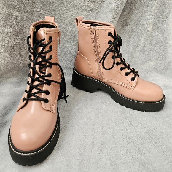 New Madden Girl Women's Pink/Black Boot Size 6M - Picture 4 of 7